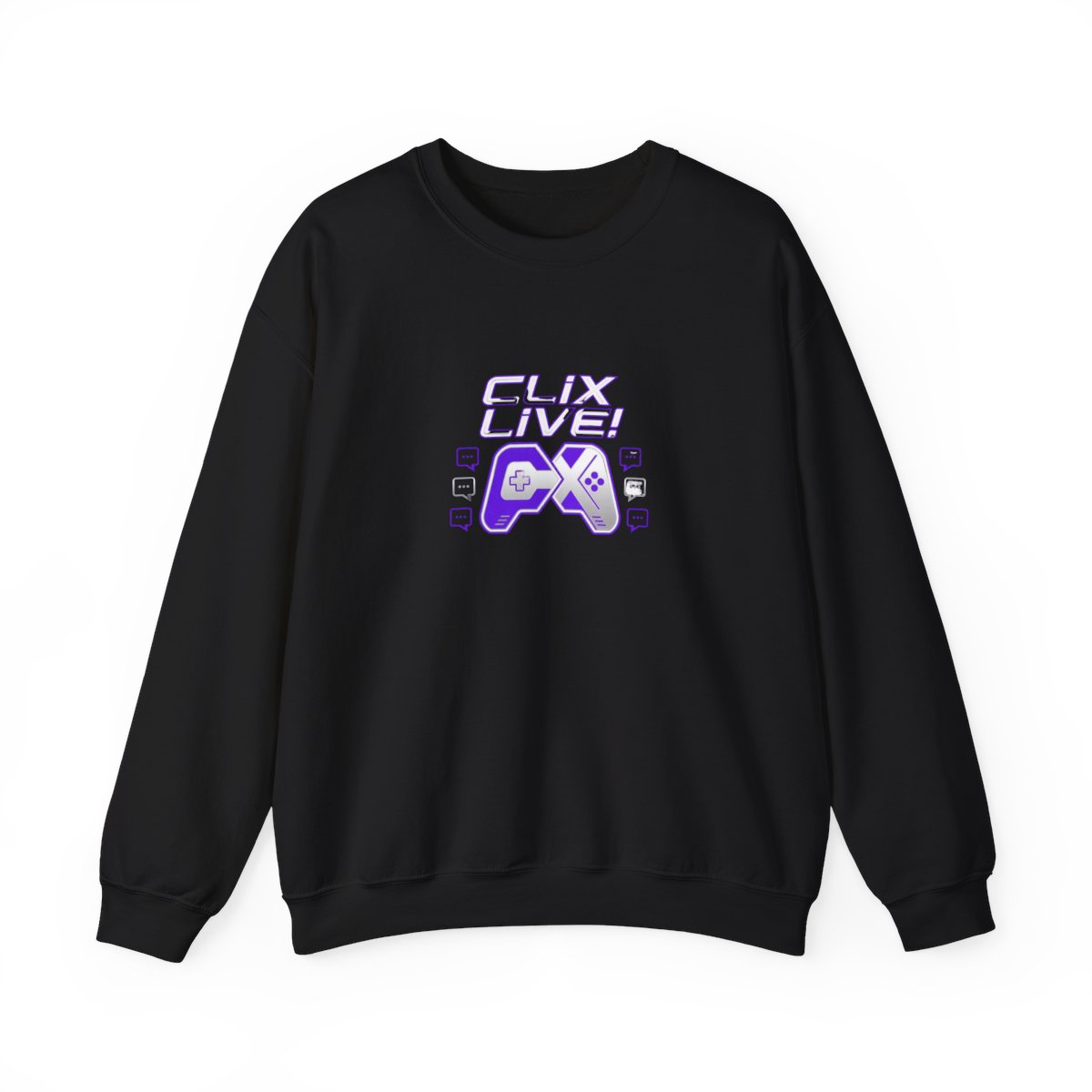 Clix Initials Crewneck - alternate angle 2, merchandise