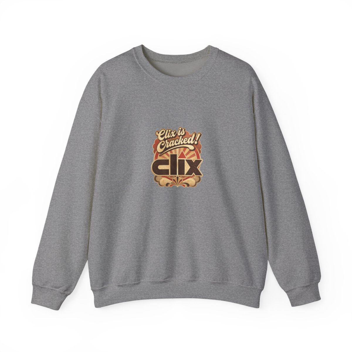 Clix "Clix is Cracked!" Crewneck - alternate angle 3, merchandise