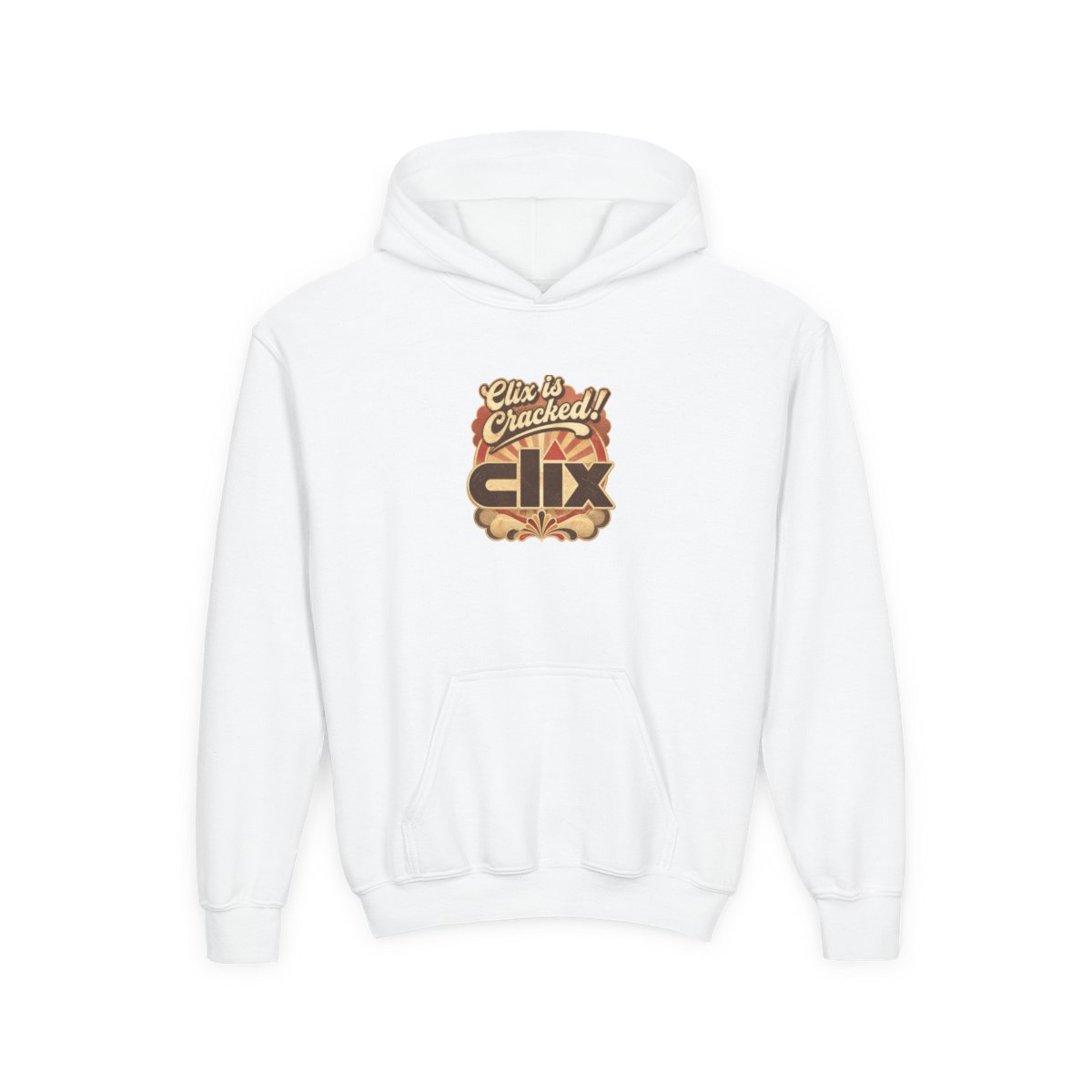 Clix "Clix is Cracked!" Kids Hoodie - alternate angle 2, merchandise